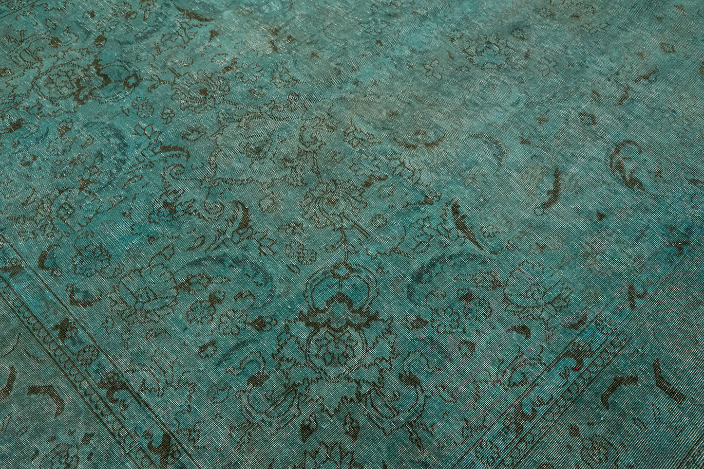 7x11 Turquoise Overdyed Large Area Rug - 44175