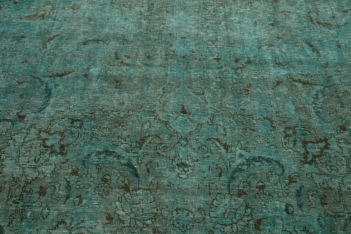 7x11 Turquoise Overdyed Large Area Rug - 44175