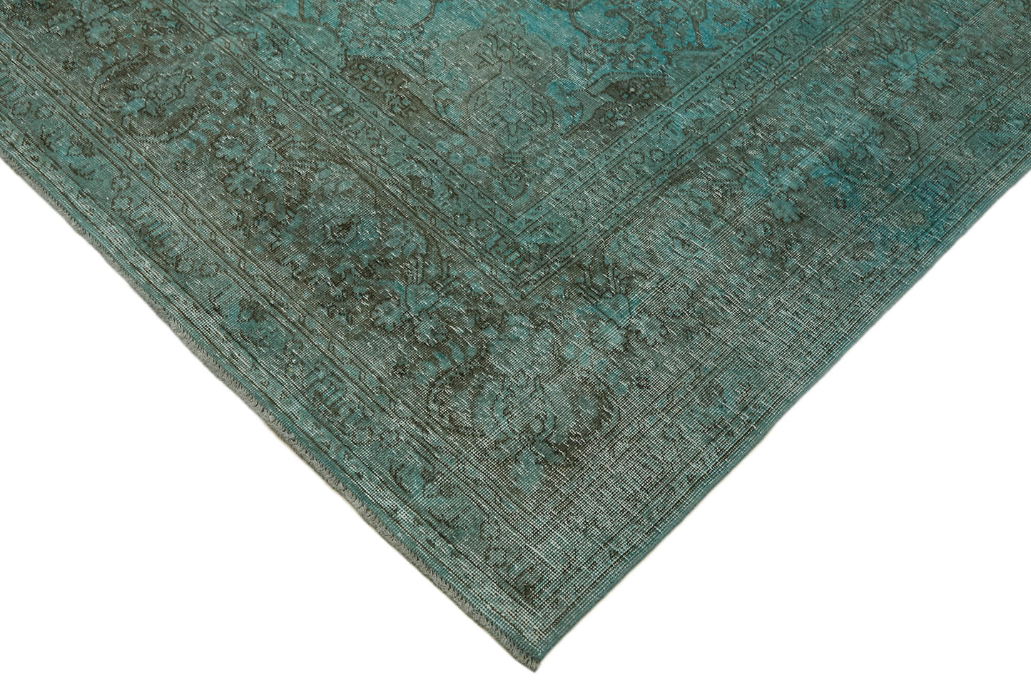 8x11 Turquoise Overdyed Large Area Rug - 44177