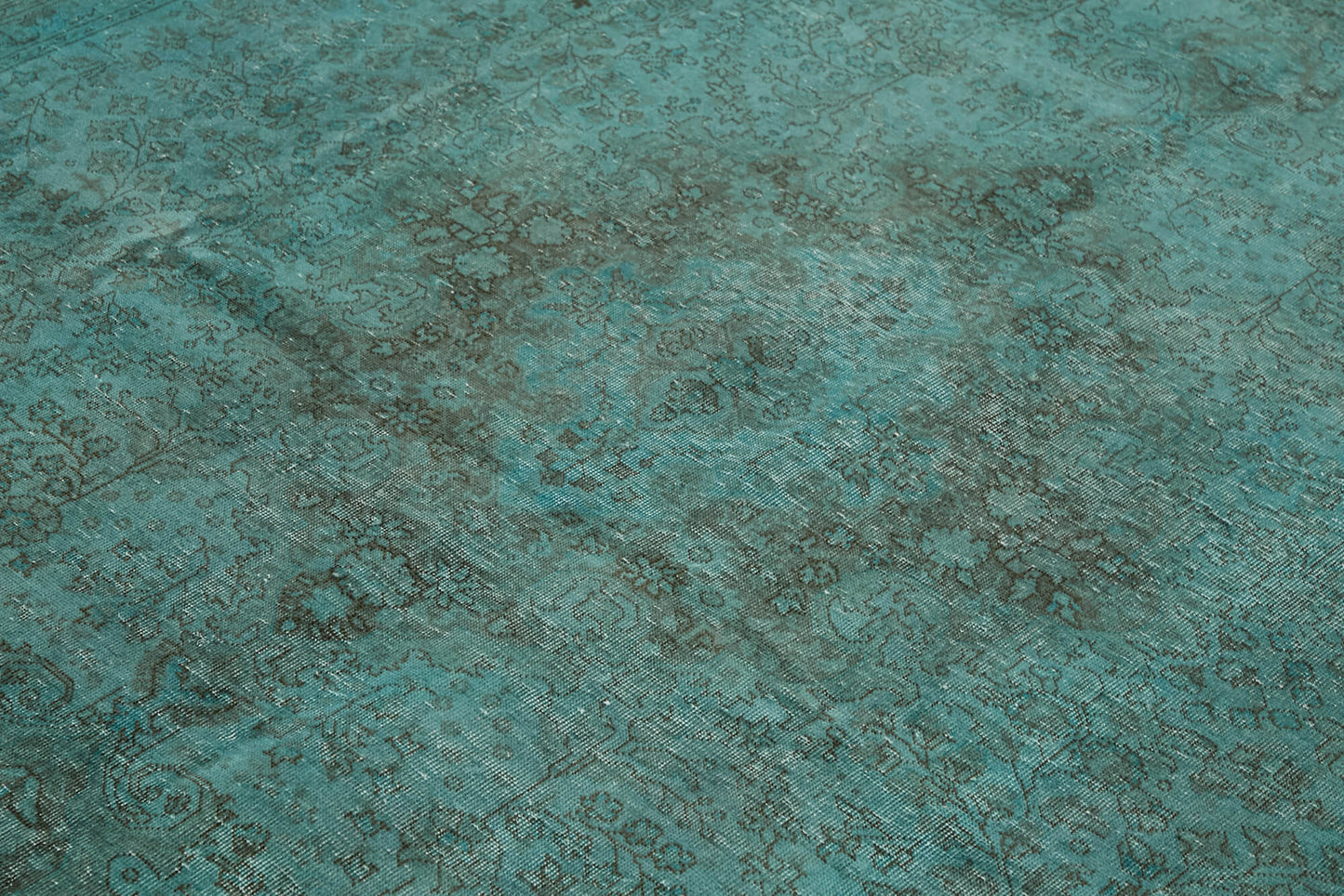 8x11 Turquoise Overdyed Large Area Rug - 44177