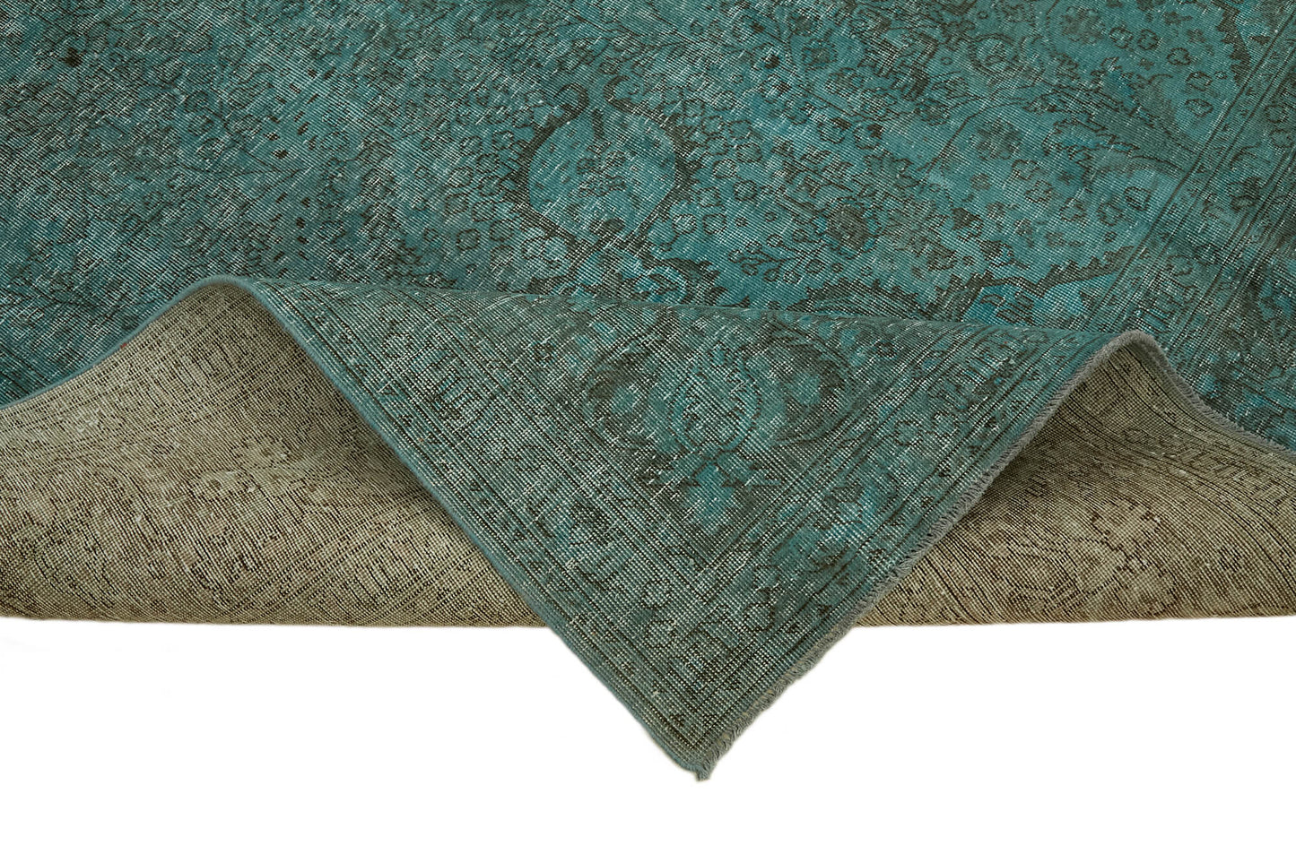 8x11 Turquoise Overdyed Large Area Rug - 44177