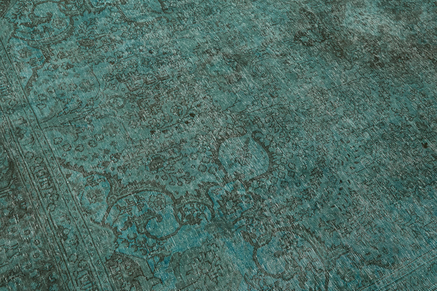 8x11 Turquoise Overdyed Large Area Rug - 44177