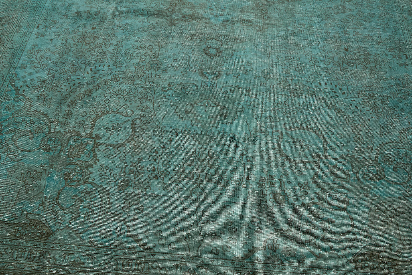 8x11 Turquoise Overdyed Large Area Rug - 44177