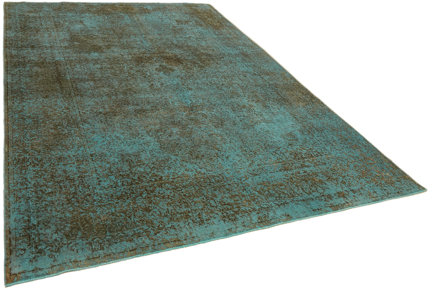 8x11 Turquoise Overdyed Large Area Rug - 44179