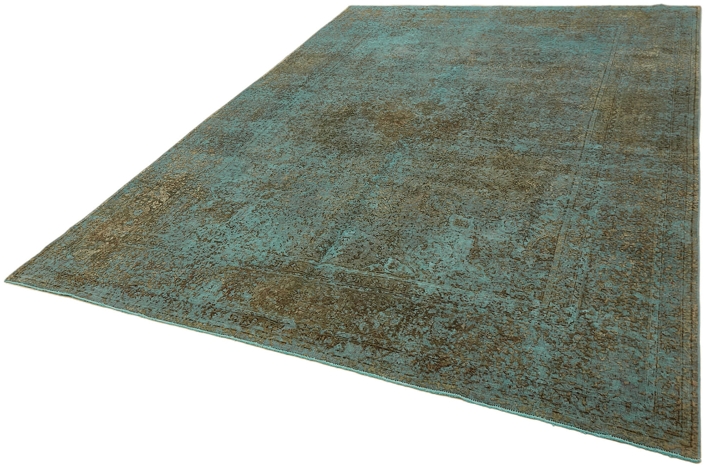 8x11 Turquoise Overdyed Large Area Rug - 44179