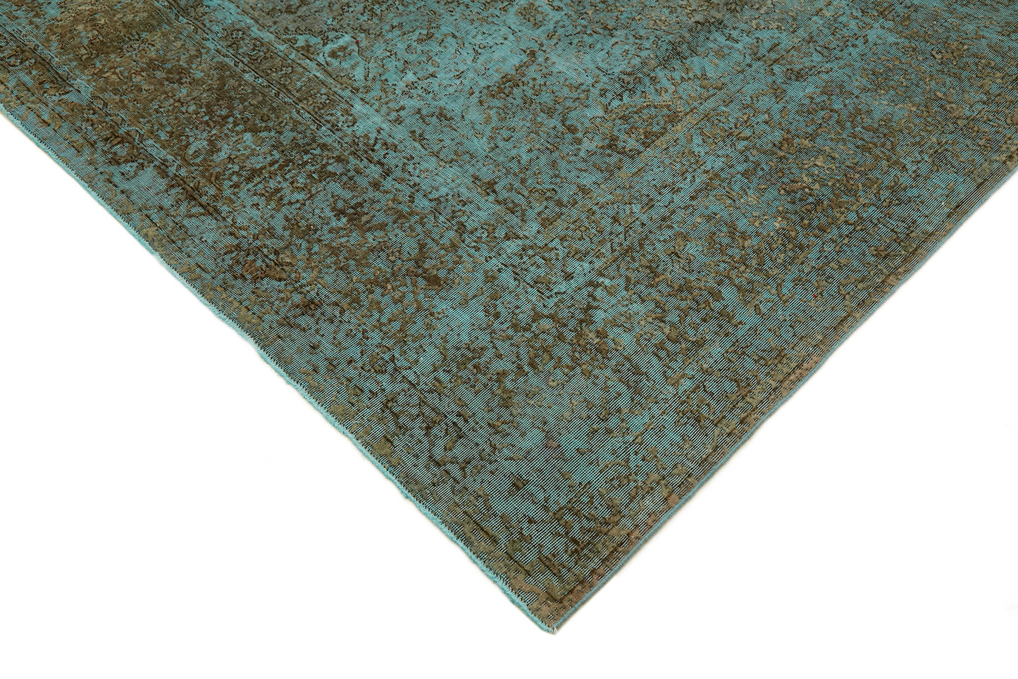 8x11 Turquoise Overdyed Large Area Rug - 44179