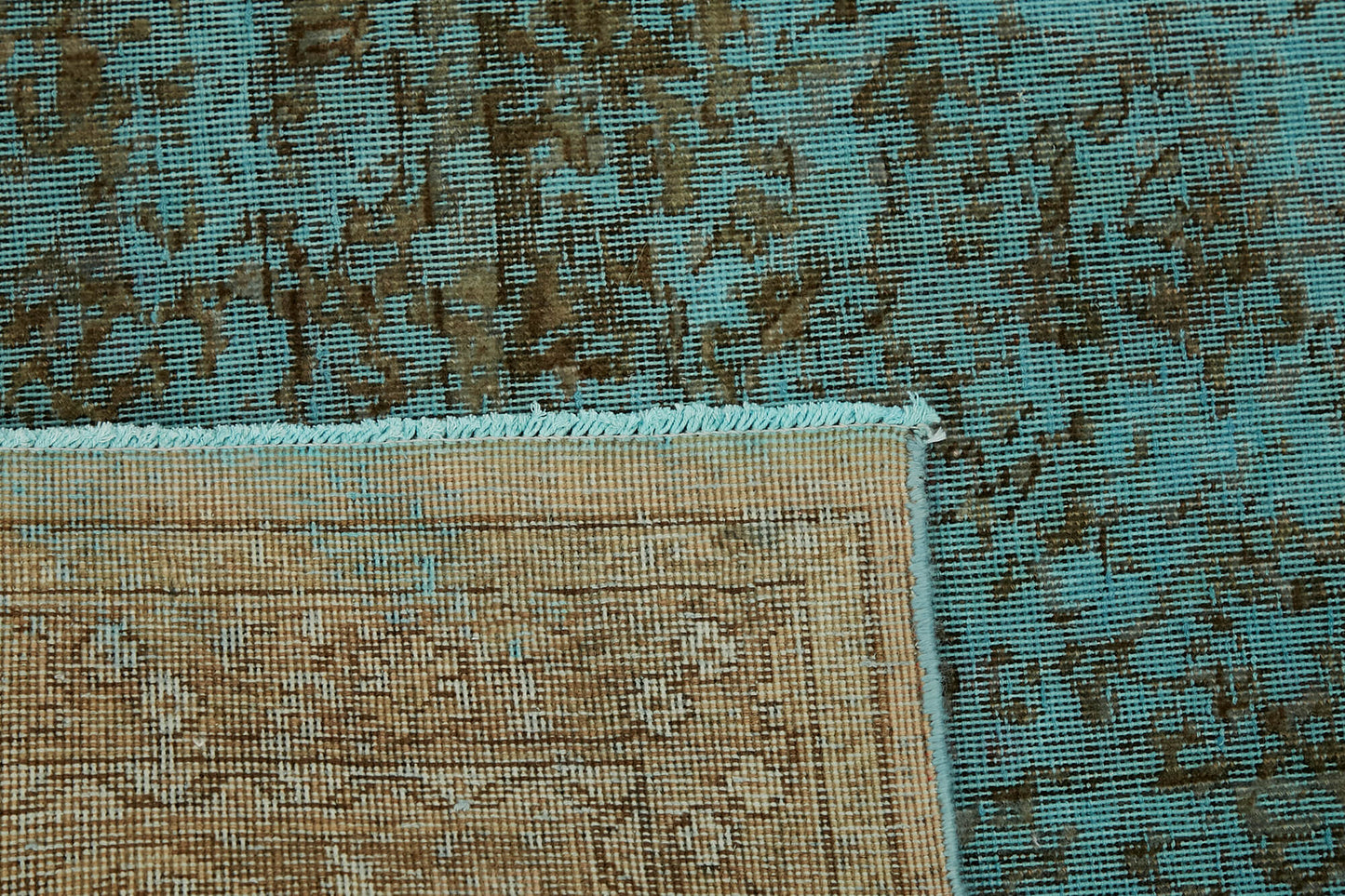 8x11 Turquoise Overdyed Large Area Rug - 44179