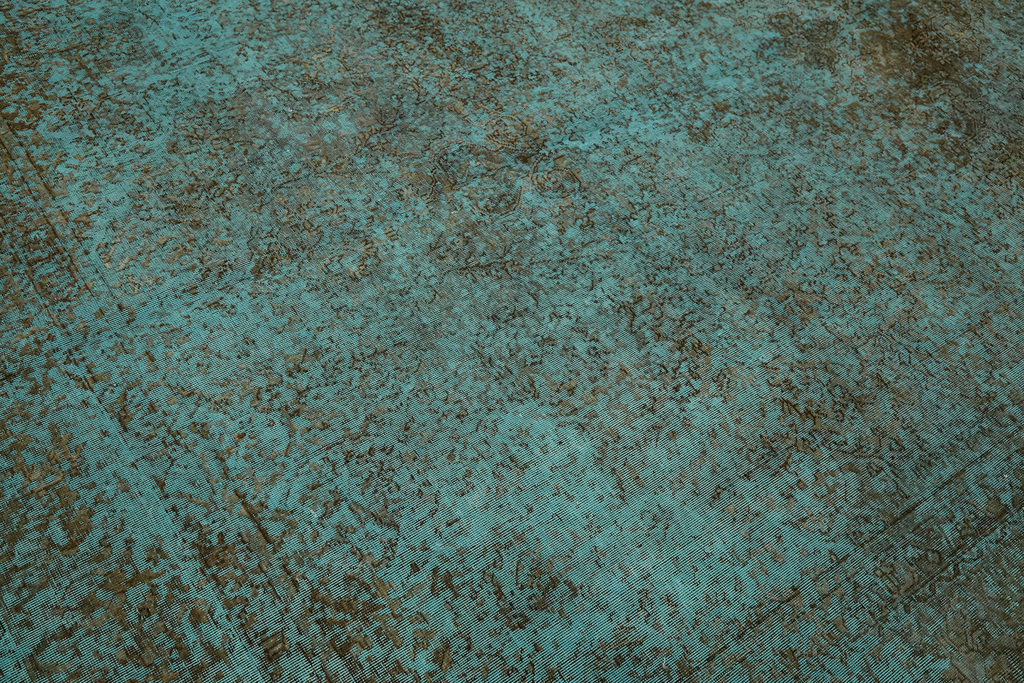 8x11 Turquoise Overdyed Large Area Rug - 44179