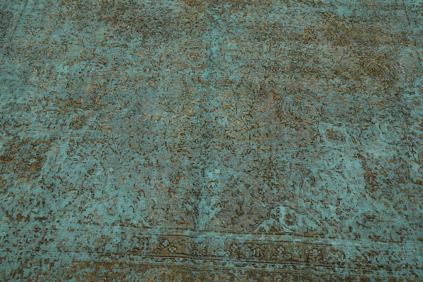 8x11 Turquoise Overdyed Large Area Rug - 44179