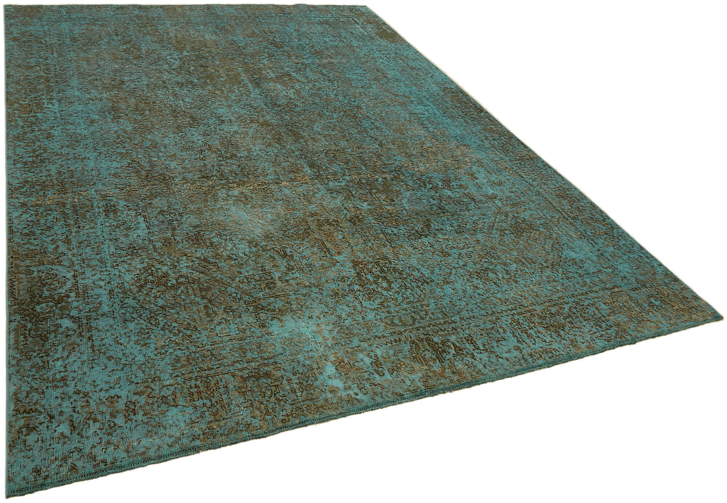 8x10 Turquoise Overdyed Large Area Rug - 44182