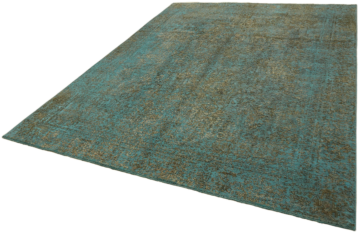 8x10 Turquoise Overdyed Large Area Rug - 44182