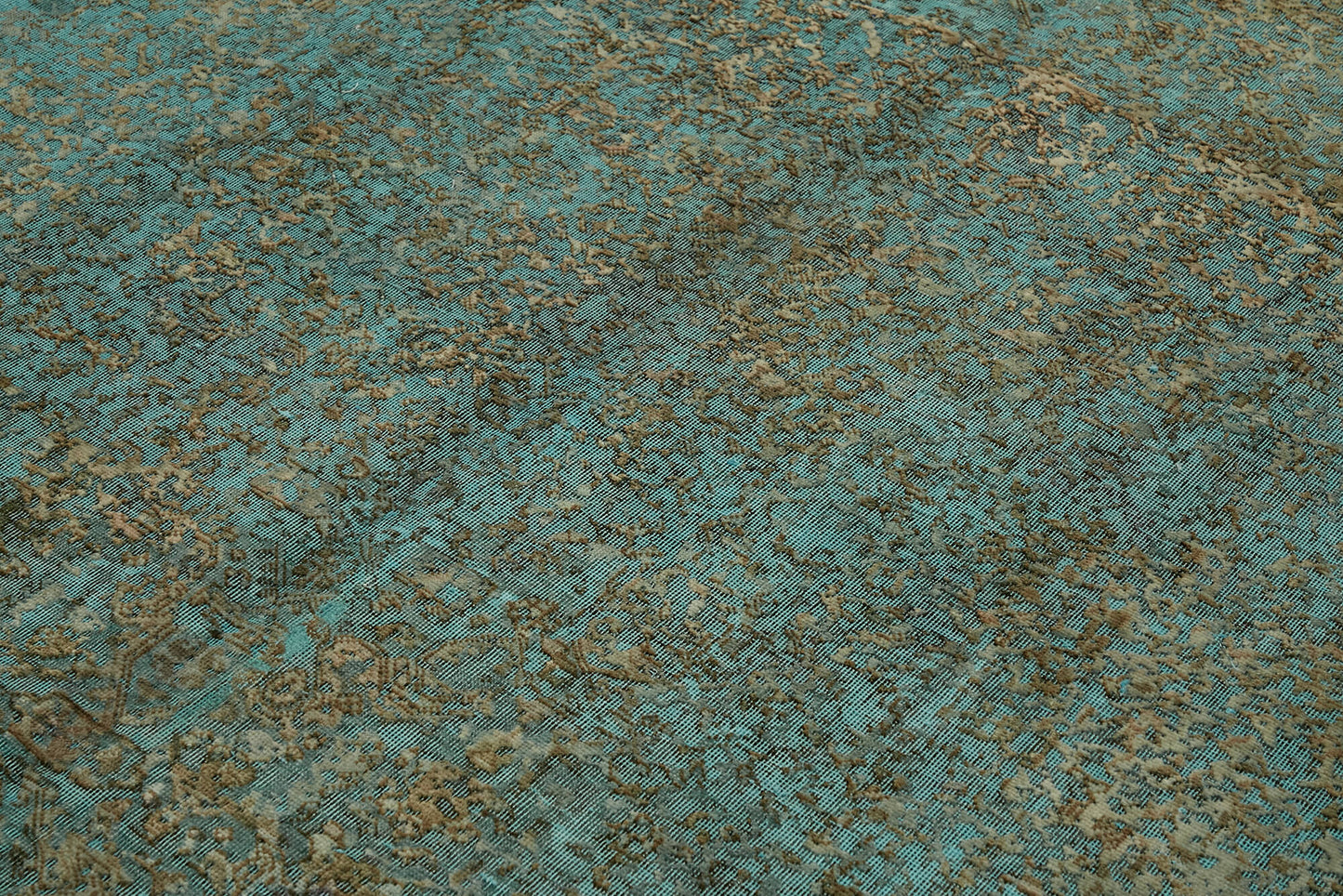 8x10 Turquoise Overdyed Large Area Rug - 44182