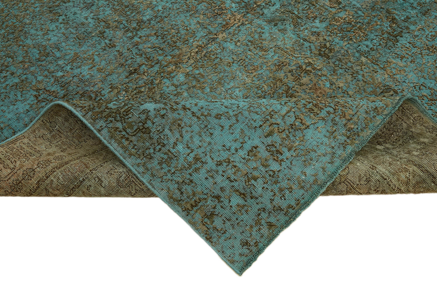 8x10 Turquoise Overdyed Large Area Rug - 44182