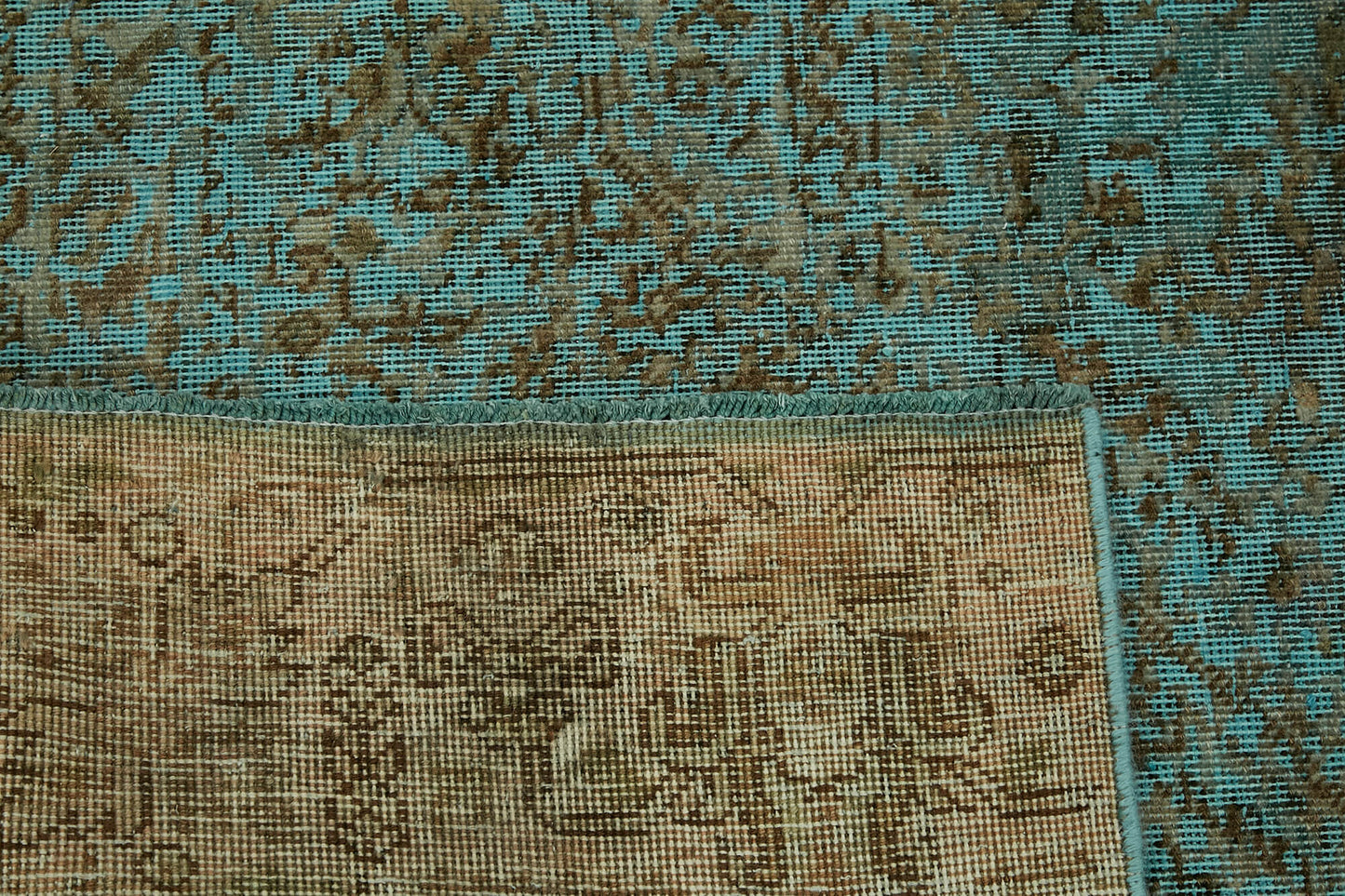 8x10 Turquoise Overdyed Large Area Rug - 44182