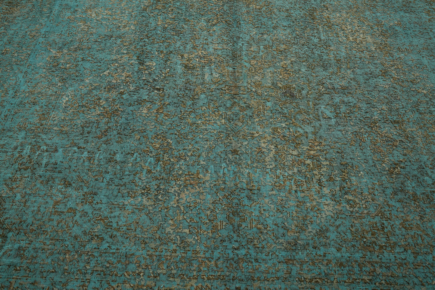 8x10 Turquoise Overdyed Large Area Rug - 44182