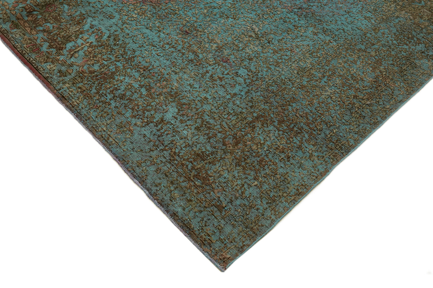 8x11 Turquoise Overdyed Large Area Rug - 44186