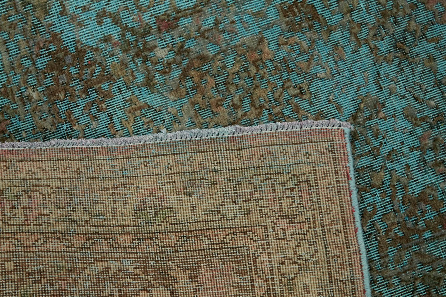 8x11 Turquoise Overdyed Large Area Rug - 44186