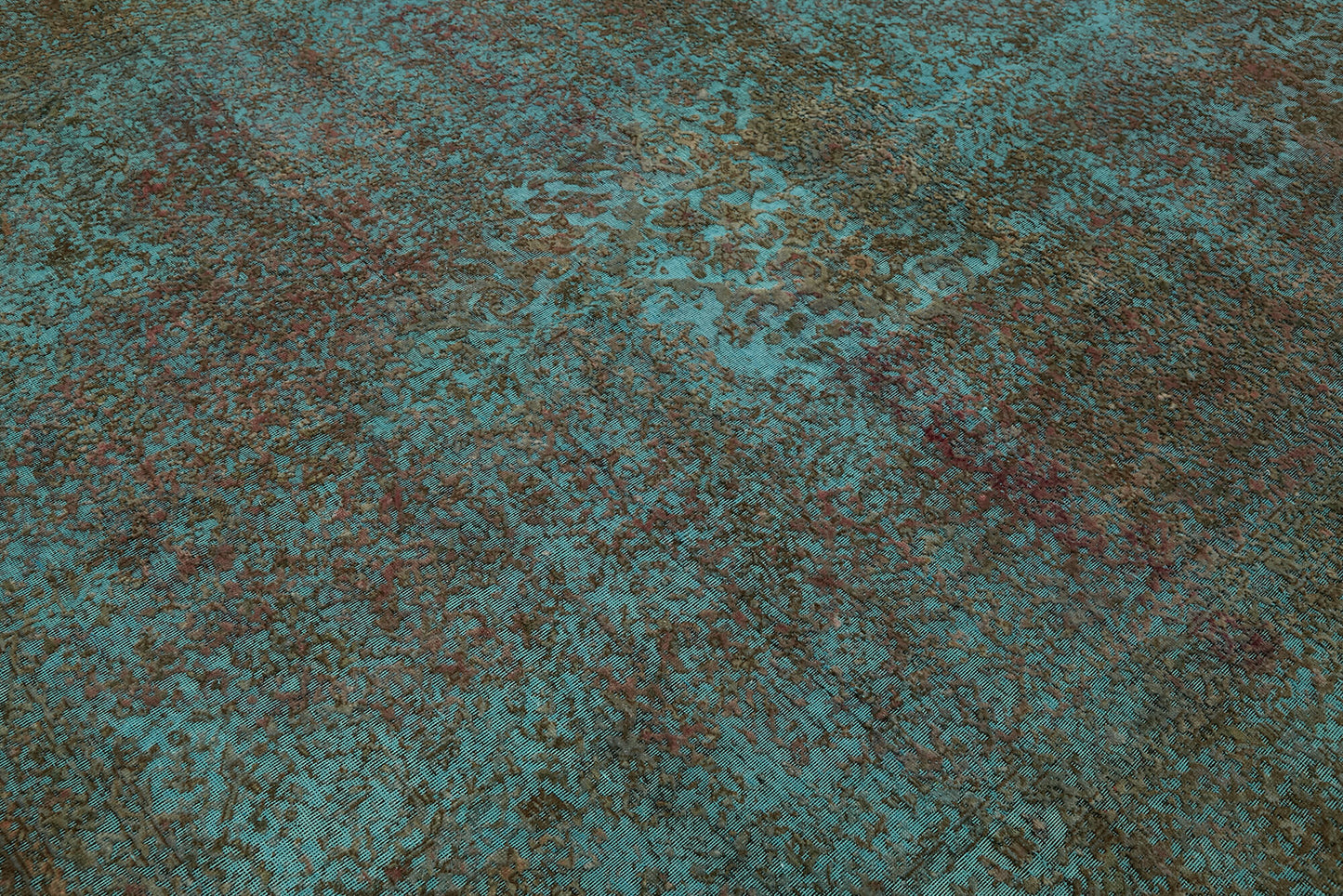 8x11 Turquoise Overdyed Large Area Rug - 44186