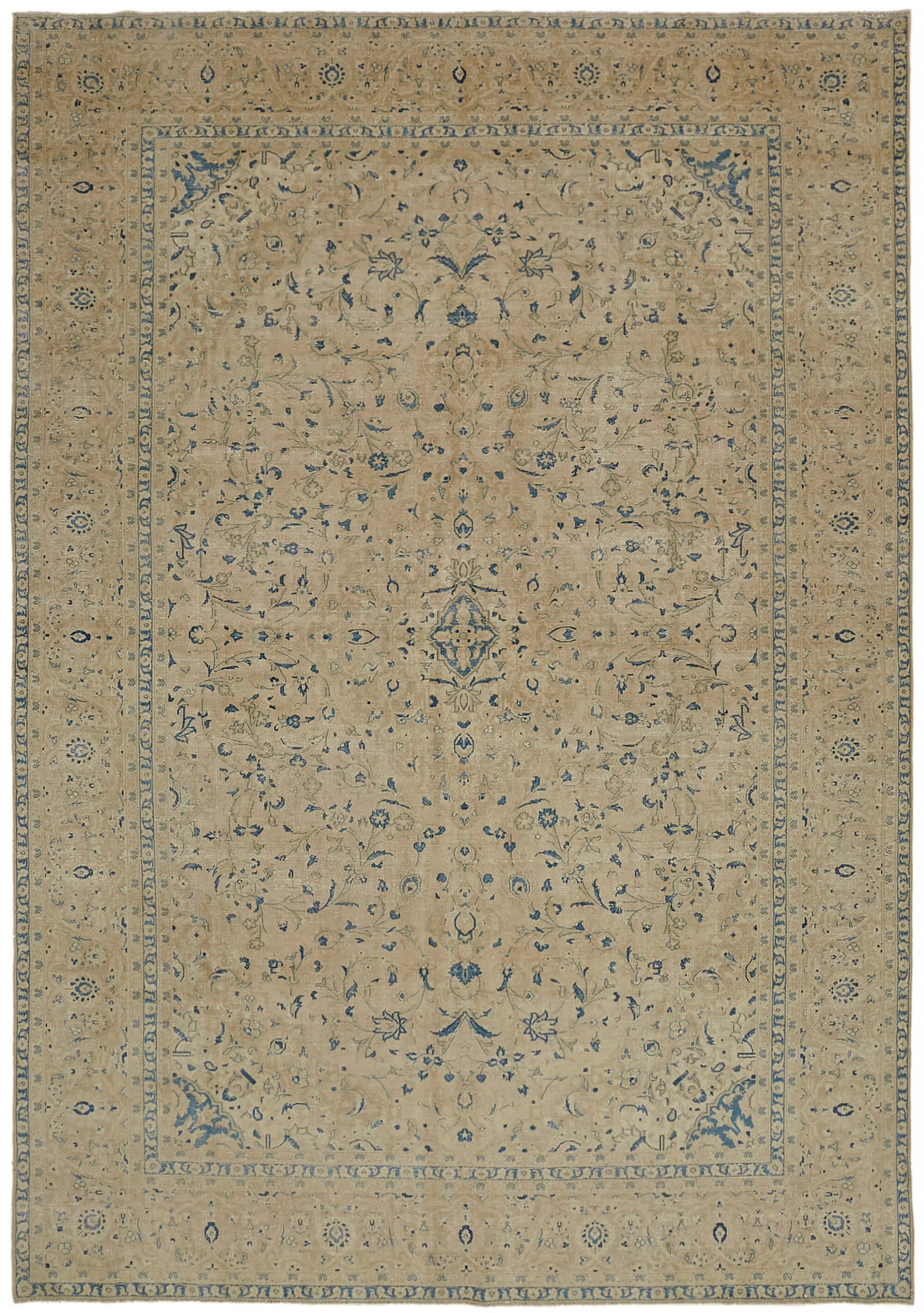 9x13 Beige Vintage Large Area Rug - 44191