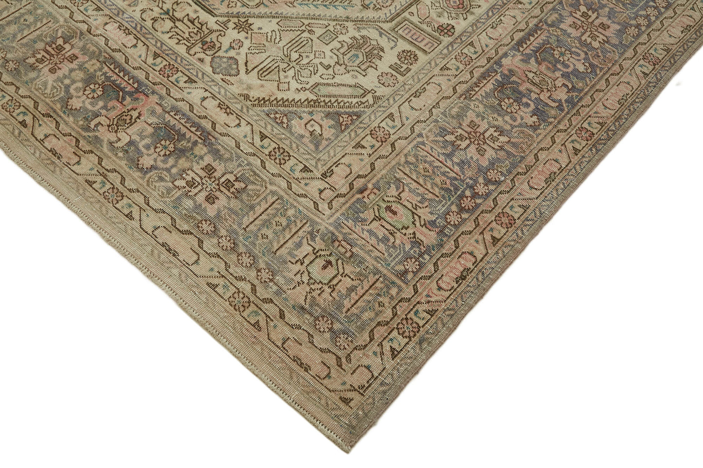 8x11 Beige Vintage Large Area Rug - 44194