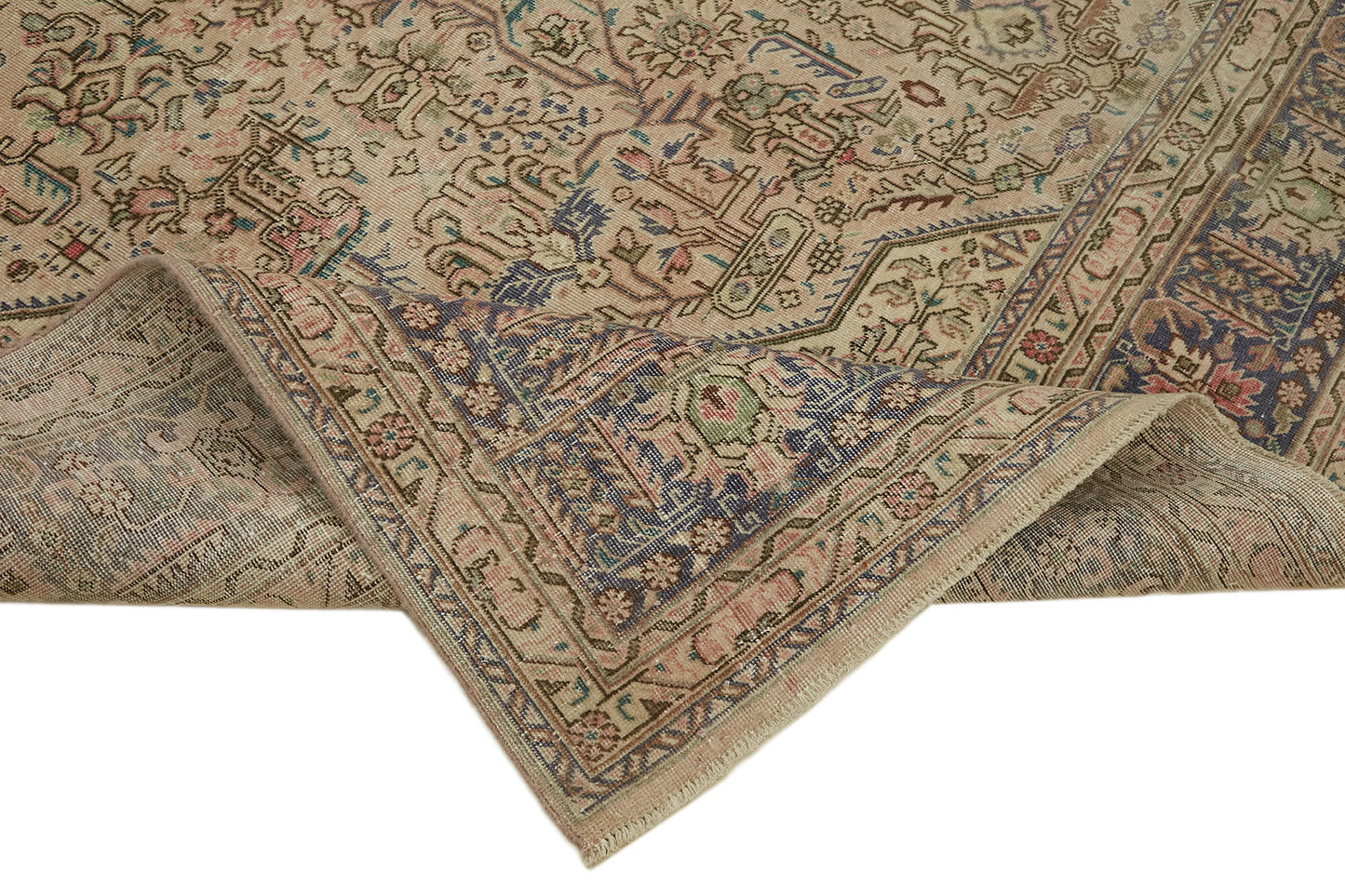 8x11 Beige Vintage Large Area Rug - 44194