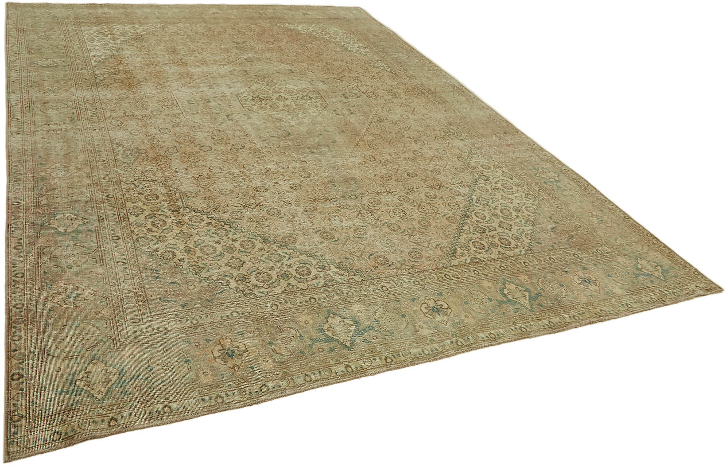 8x11 Beige Vintage Large Area Rug - 44277