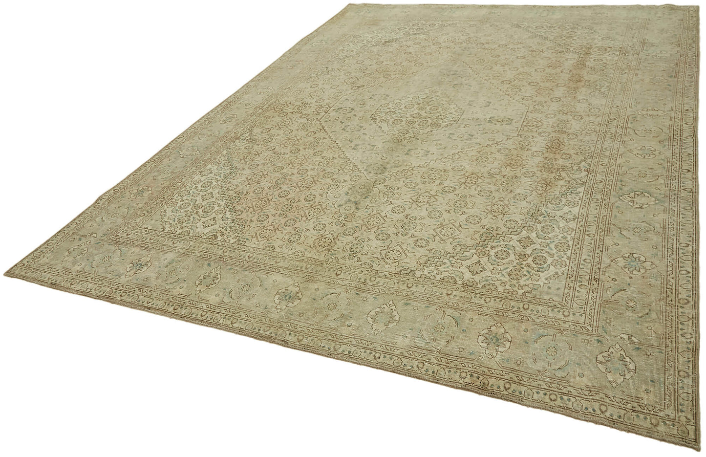 8x11 Beige Vintage Large Area Rug - 44277