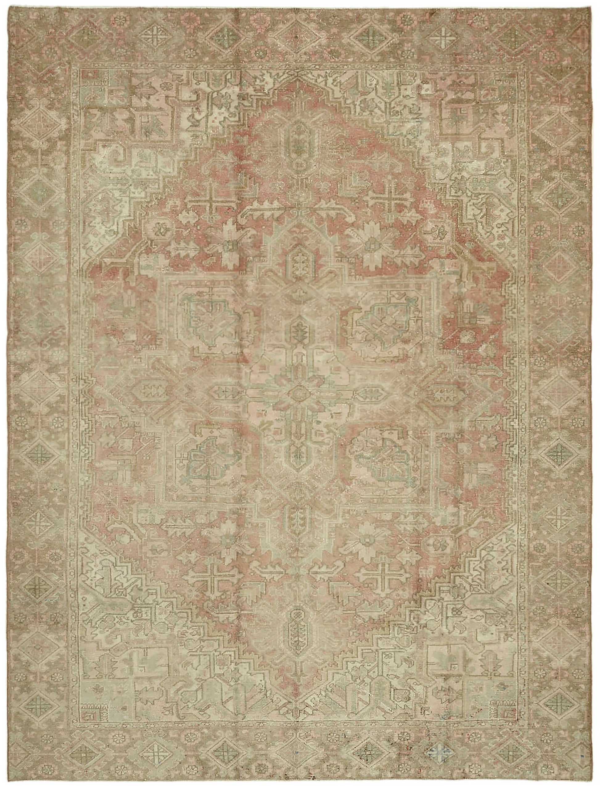 8x11 Beige Vintage Large Area Rug - 44280