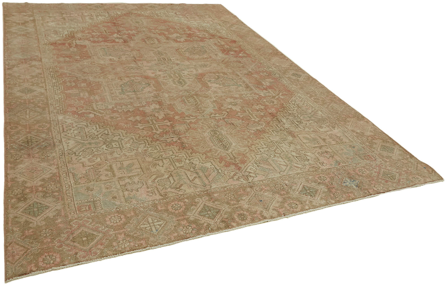 8x11 Beige Vintage Large Area Rug - 44280