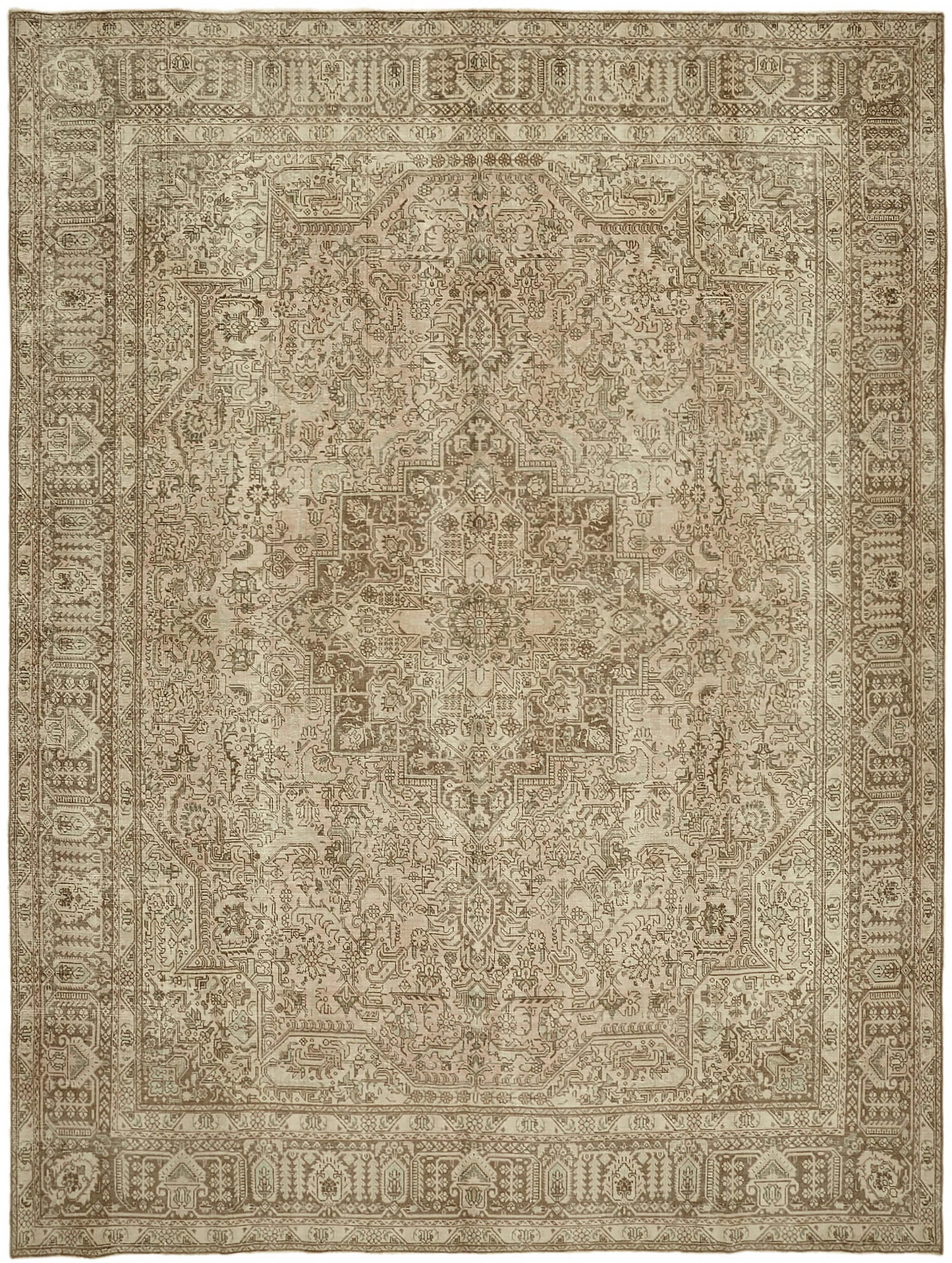 10x13 Beige Vintage Large Area Rug - 44283