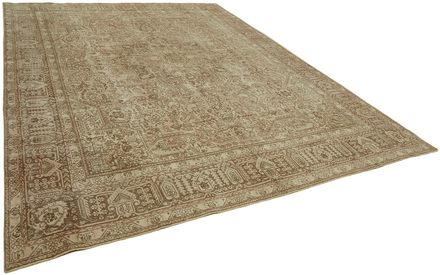 10x13 Beige Vintage Large Area Rug - 44283