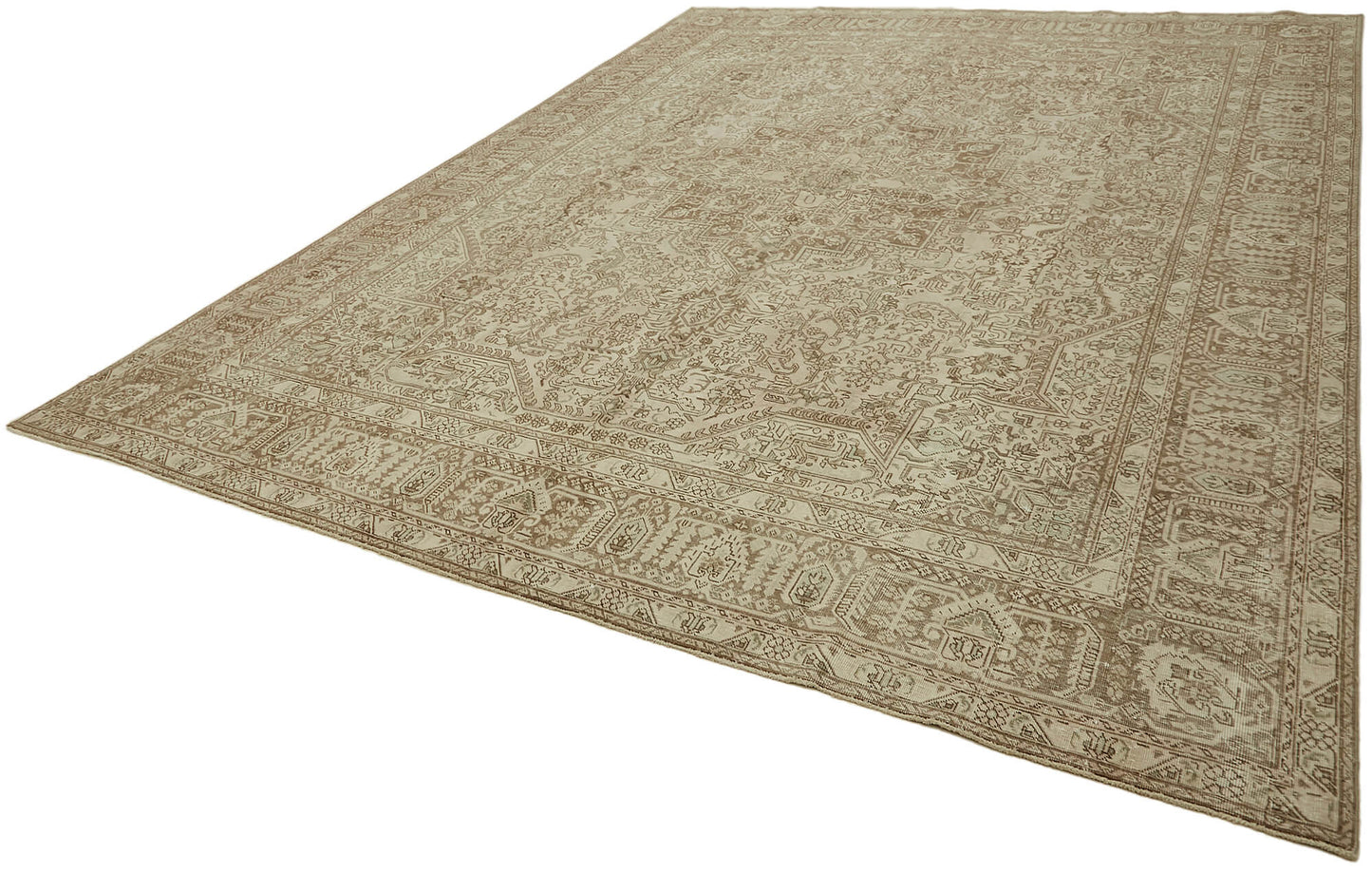 10x13 Beige Vintage Large Area Rug - 44283