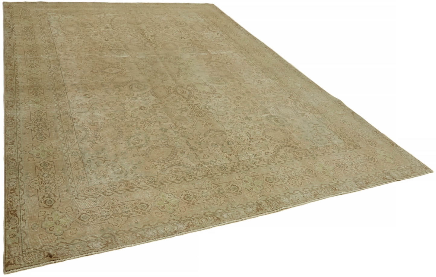 8x11 Beige Vintage Large Area Rug - 44285