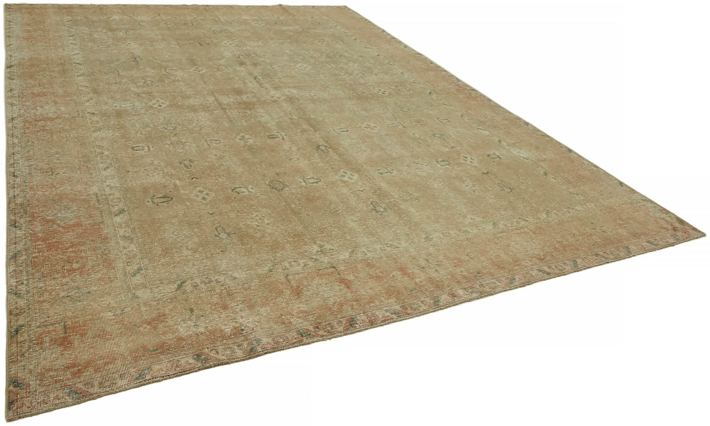 10x12 Beige Vintage Large Area Rug - 44289