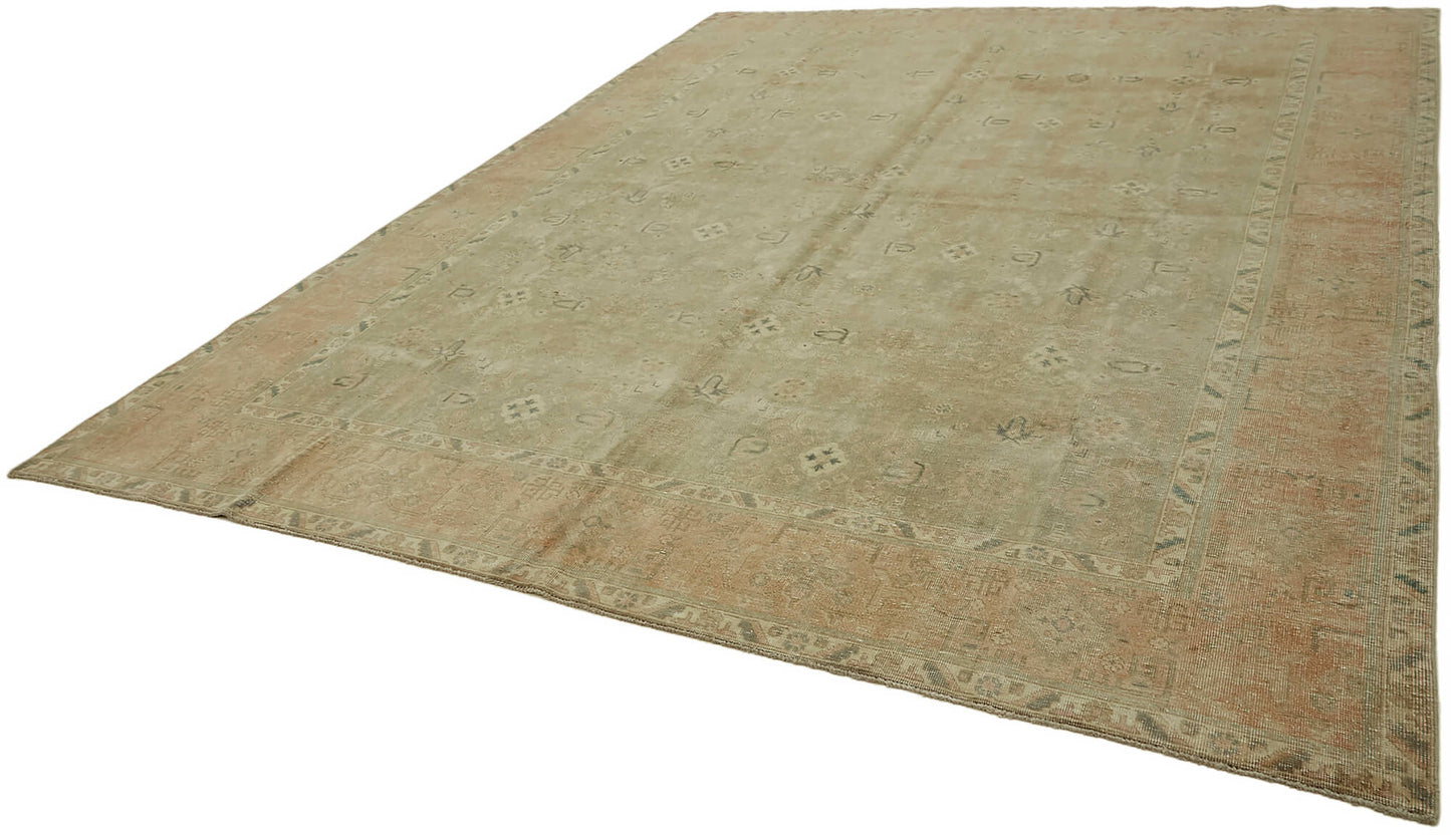 10x12 Beige Vintage Large Area Rug - 44289