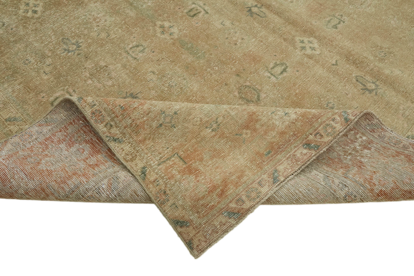 10x12 Beige Vintage Large Area Rug - 44289