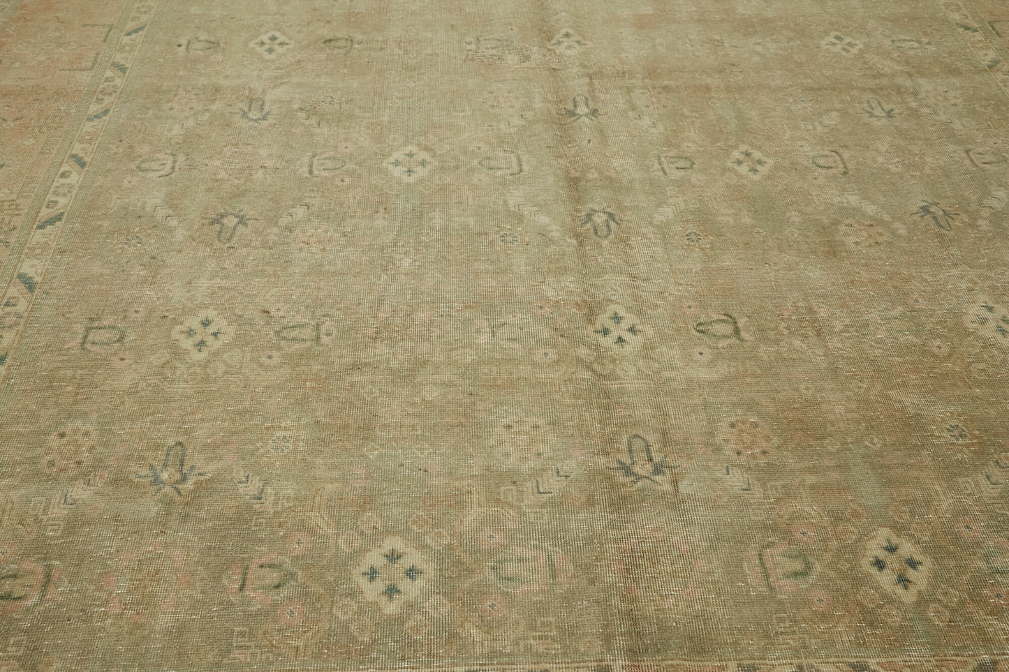 10x12 Beige Vintage Large Area Rug - 44289