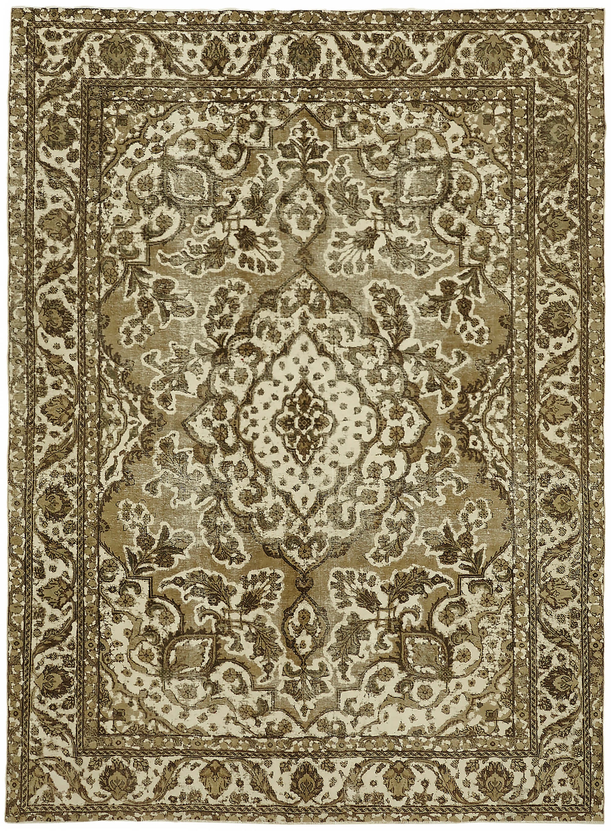 9x13 Beige Vintage Large Area Rug - 44294