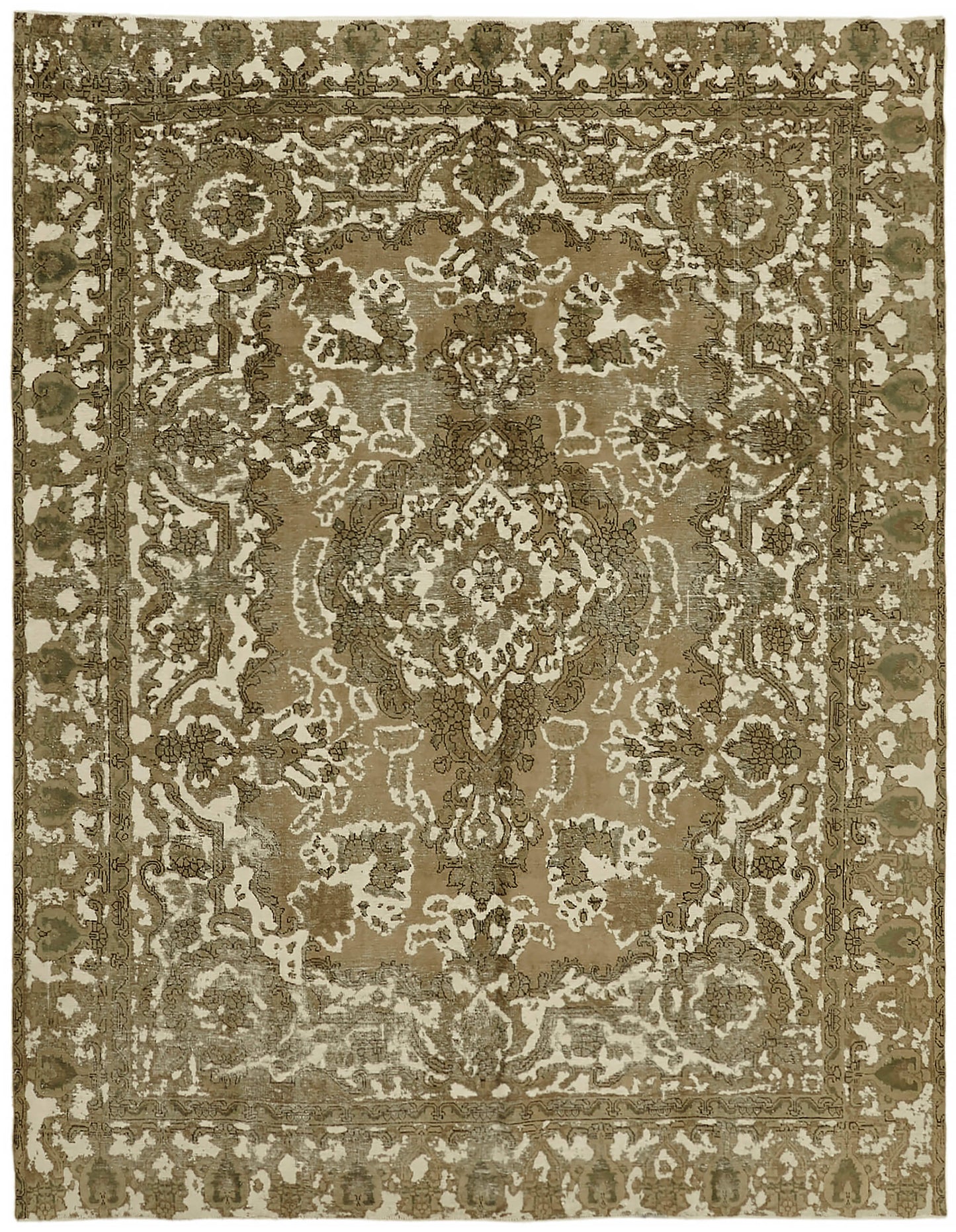 9x12 Beige Vintage Large Area Rug - 44297