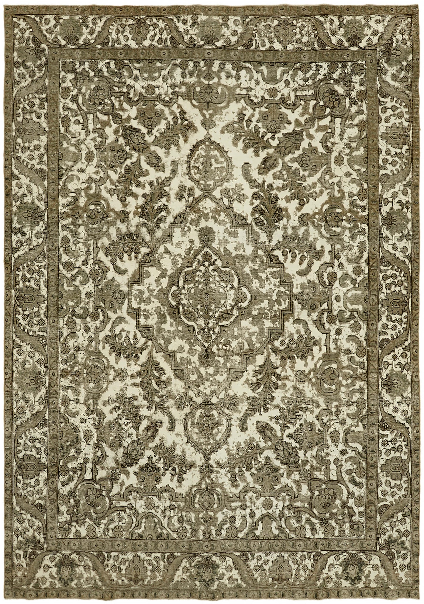 9x13 Beige Vintage Large Area Rug - 44301