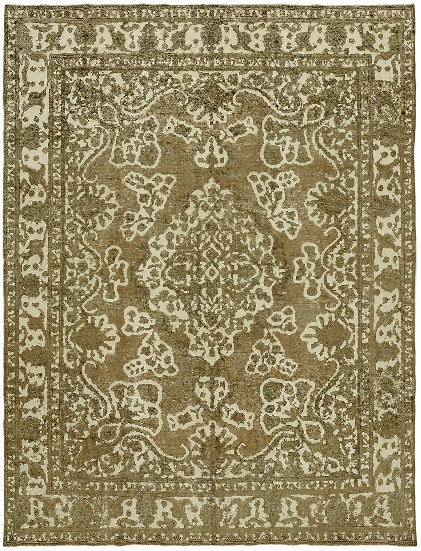 9x12 Beige Vintage Large Area Rug - 44307