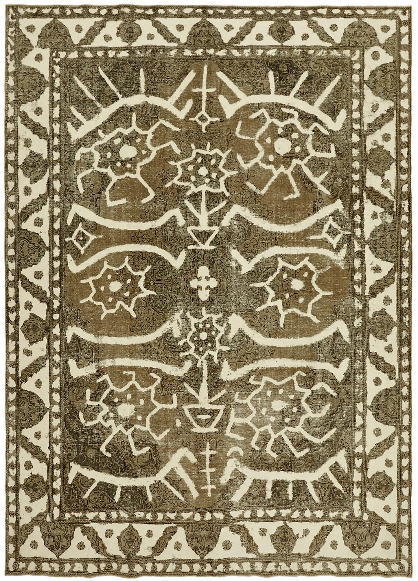 9x13 Beige Vintage Large Area Rug - 44308