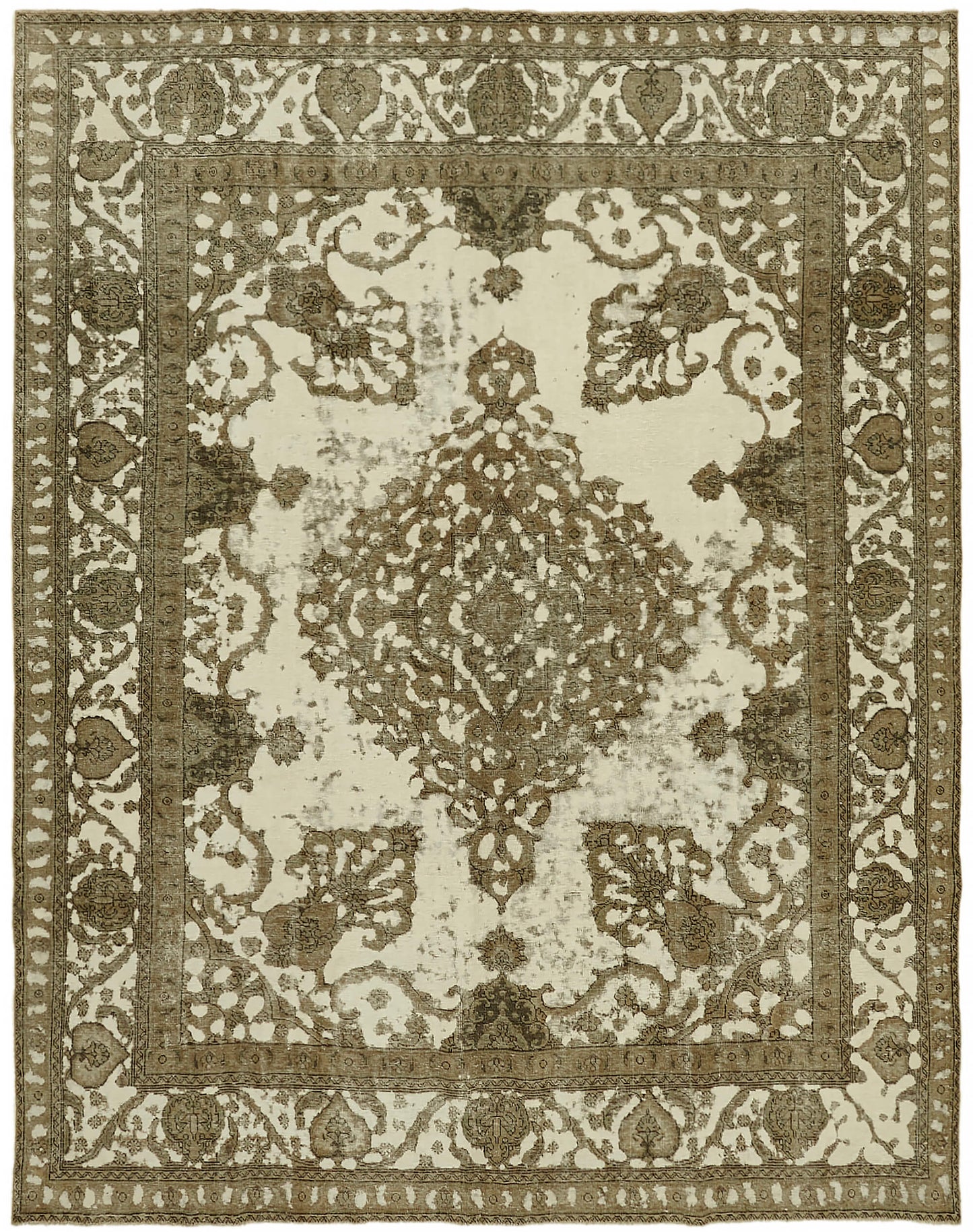 9x12 Beige Vintage Large Area Rug - 44309