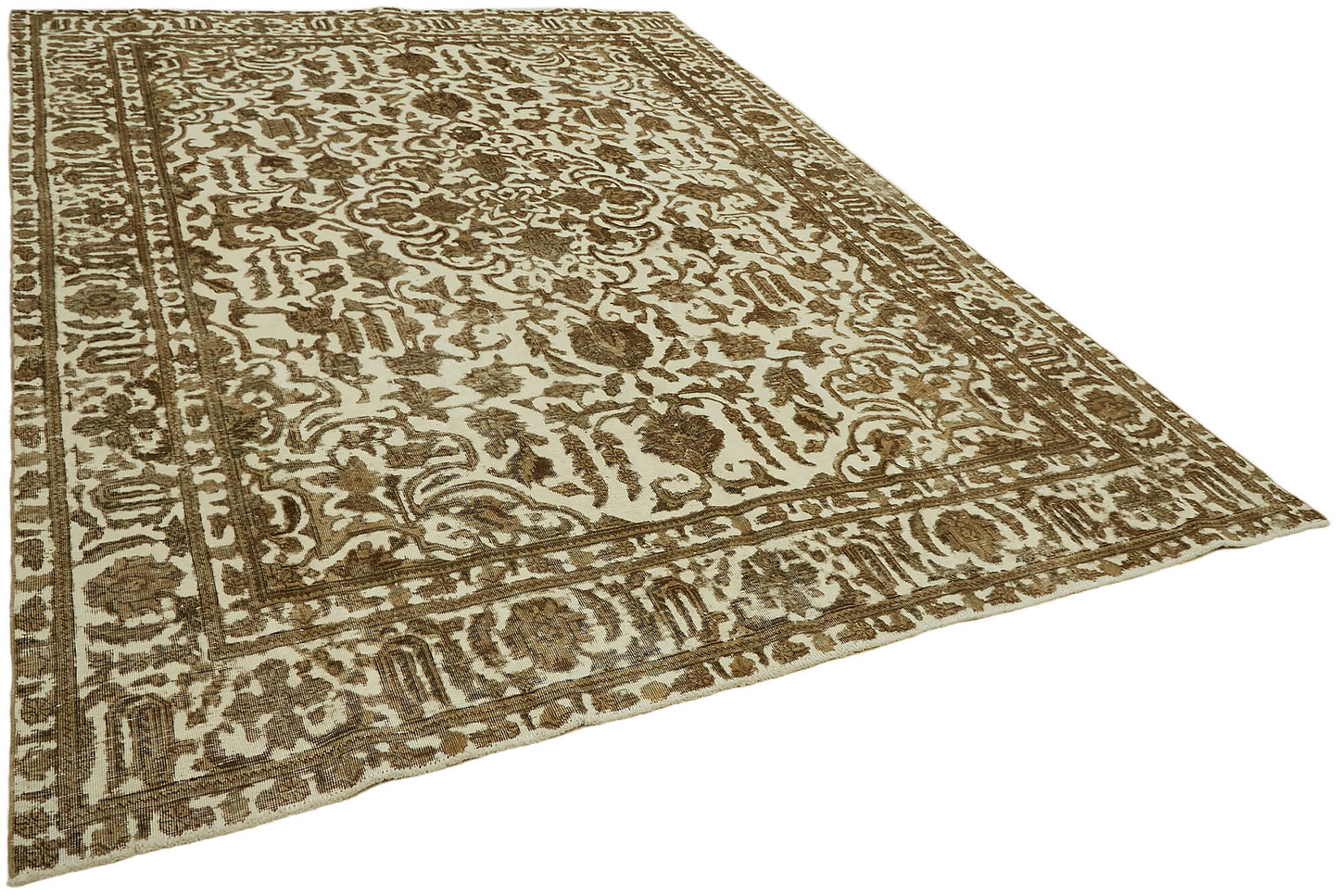 8x11 Beige Vintage Large Area Rug - 44312