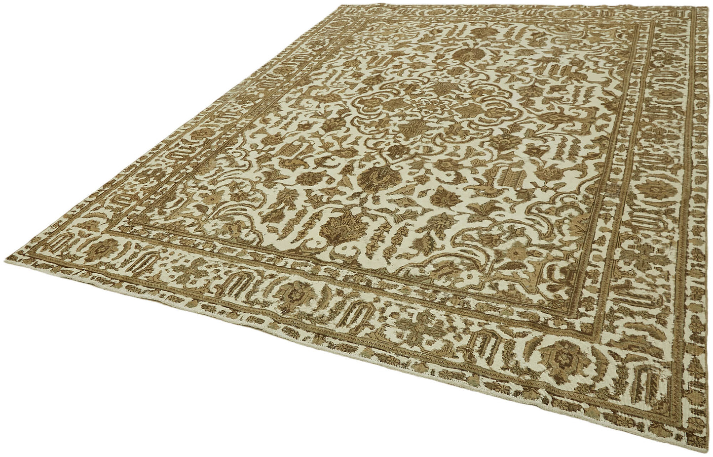 8x11 Beige Vintage Large Area Rug - 44312