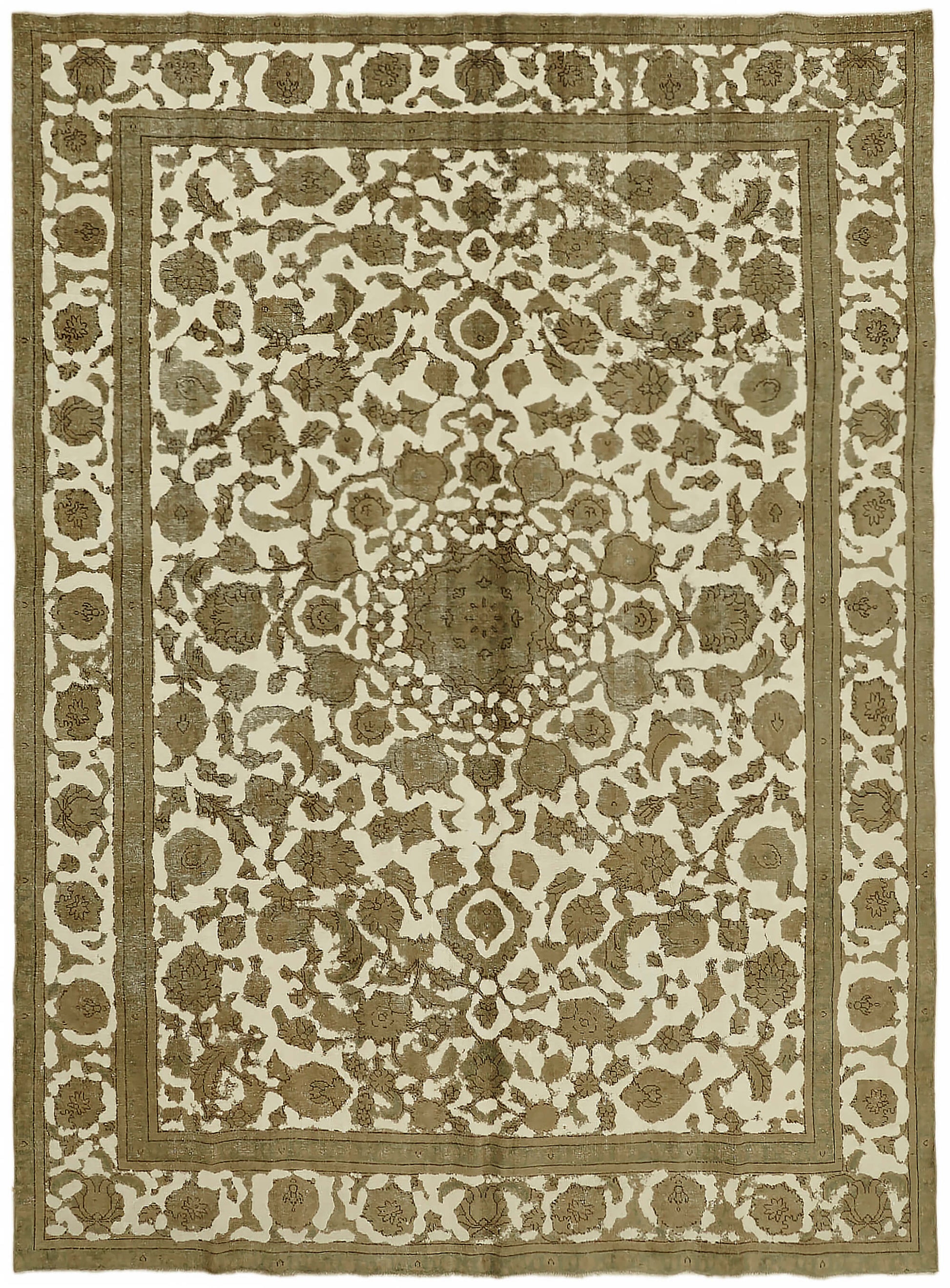 9x12 Beige Vintage Large Area Rug - 44313