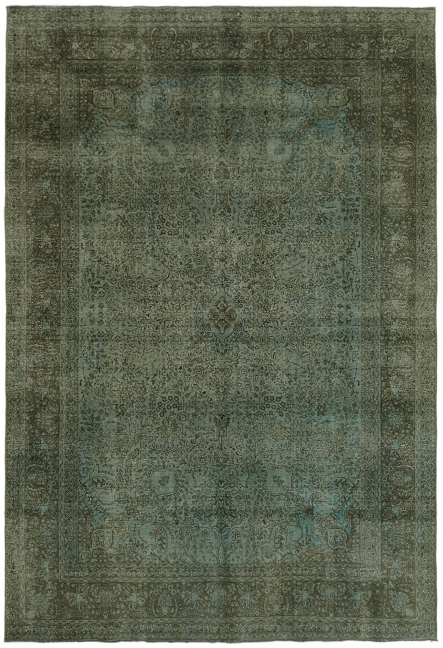 8x11 Blue Overdyed Large Area Rug - 44317