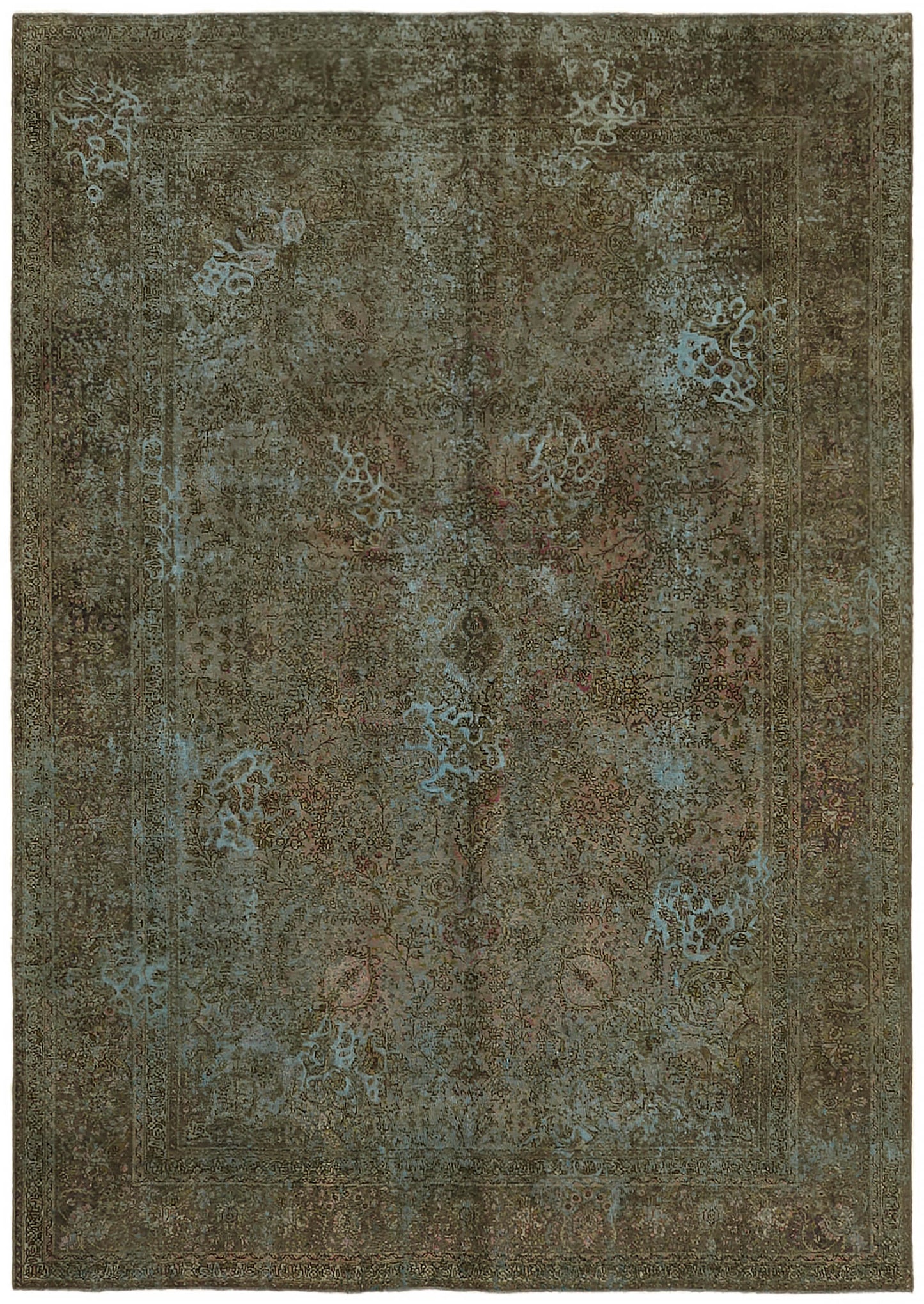 8x11 Blue Overdyed Large Area Rug - 44321