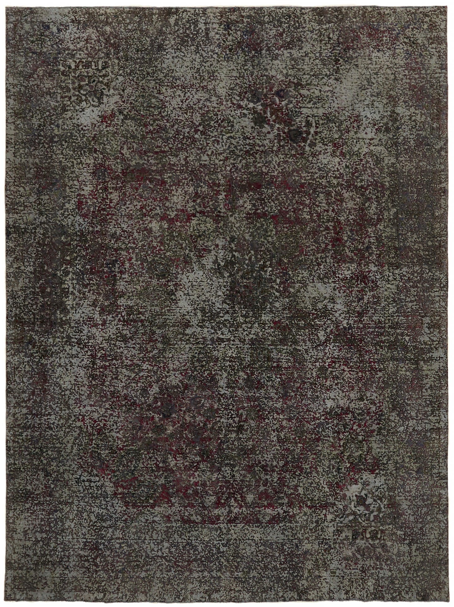 10x12 Grey Overdyed Large Area Rug - 44322