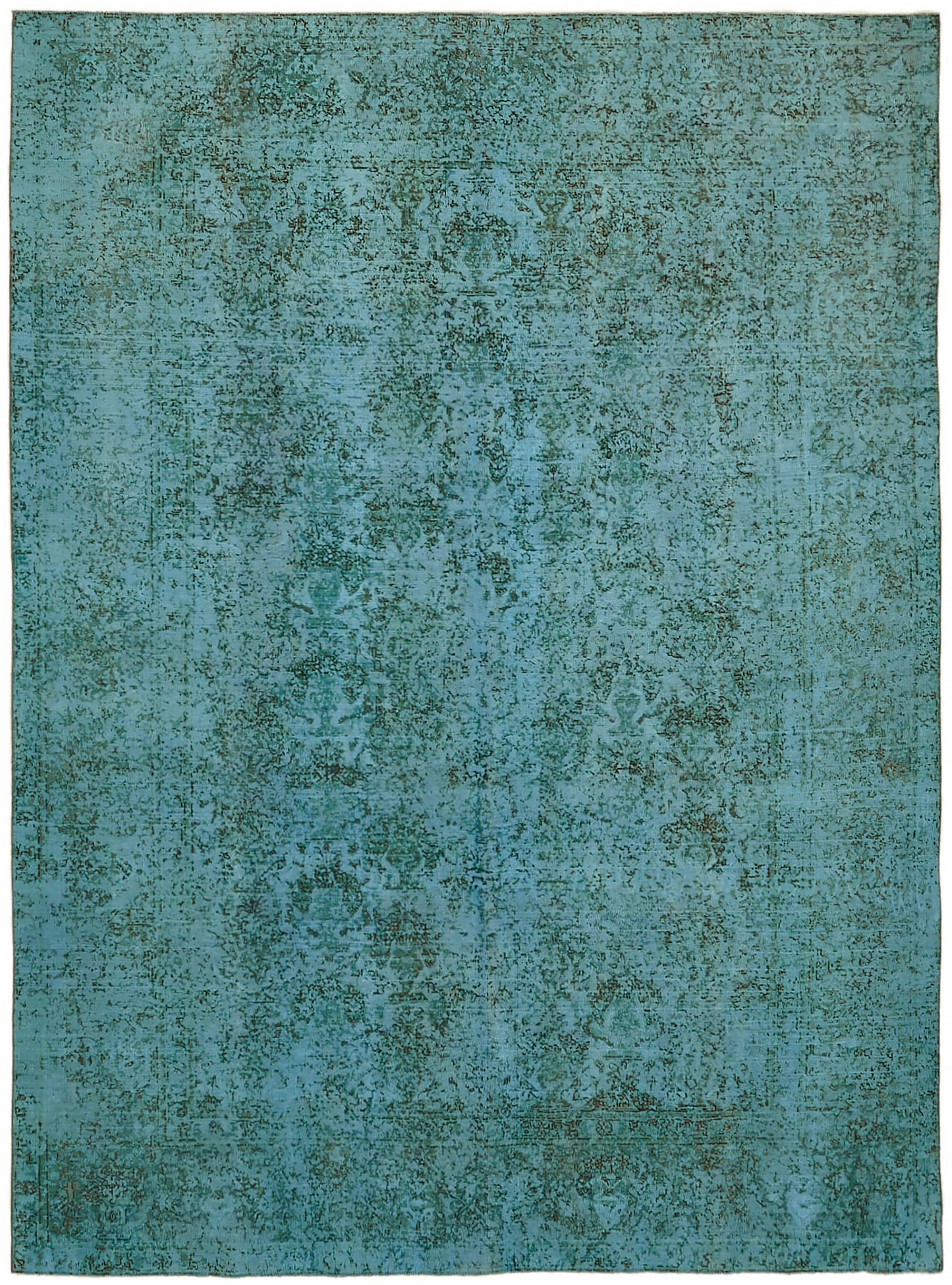 9x12 Turquoise Overdyed Large Area Rug - 44324